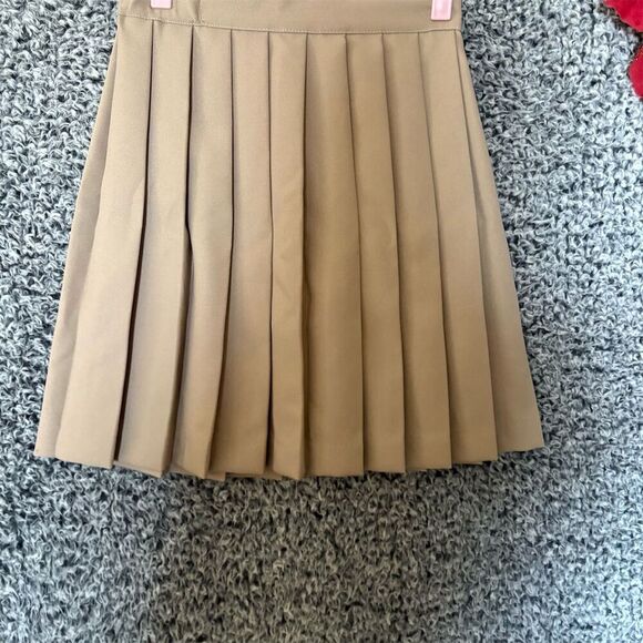 French Toast Girls Pleated School Uniform Skirt Khaki Size 8 - Picture 1 of 9